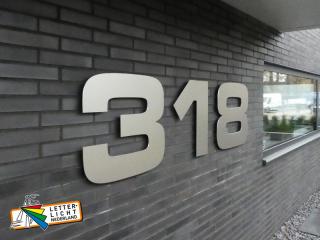 Cijfers huisnummer RVS-look